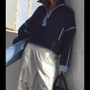 NWOT Free People Movement Mountain High Fleece in Black Combo MSRP$98